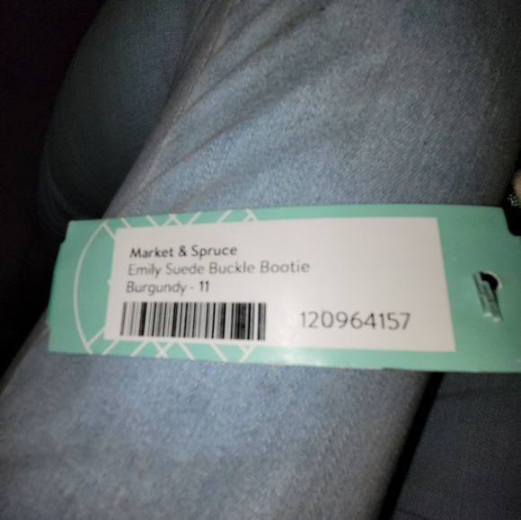 Marlette & Spruce - Emily Suede Buckle Booties - Burgundy size 11 - Picture 6 of 6